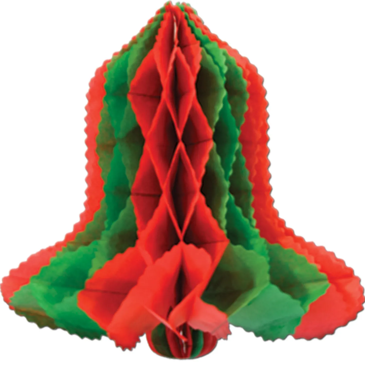 Beistle 12" Vintage Red and Green Tissue Paper Bell Christmas Decoration 22312 Hot
