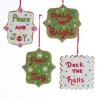 Kurt Adler 3.5" Claydough Cookie Sign Christmas Ornament D4066 Sale