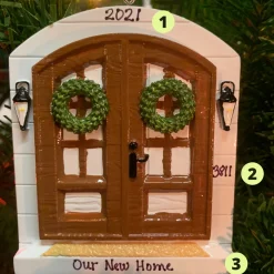 Polar X 4.25" Farm House Door Personalized Christmas Ornament OR2140 Sale