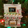 Polar X 5" Fireplace Mantle Stocking Family of 6 Personalized Christmas Ornament OR2030-6 Outlet