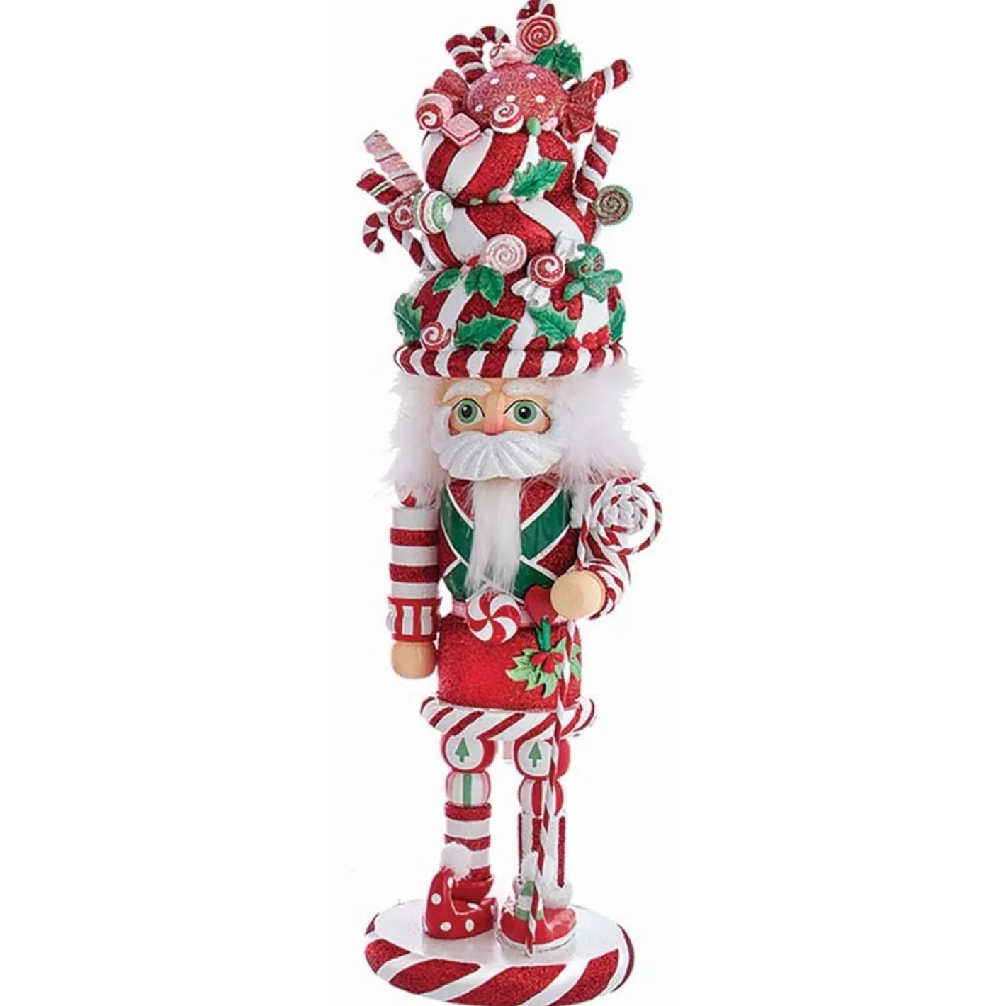 Kurt Adler 18" Hollywood Nutcracker Candy and Cake Hat Nutcracker Christmas Figure HA0588 Clearance