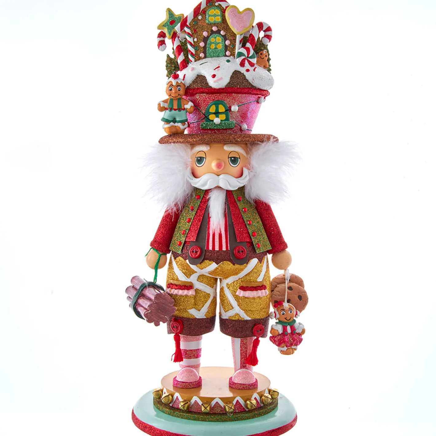 Kurt Adler 18" Hollywood Nutcrackers Lighted Gingerbread House Hat Christmas Nutcracker HA0617 Outlet