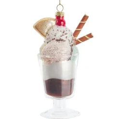 Kurt Adler 5.25" Ice Cream Sundae Glass Christmas Ornament T3108