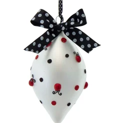 Kurt Adler 5" Ladybug Ball Glass Christmas Ornament T3001 Sale