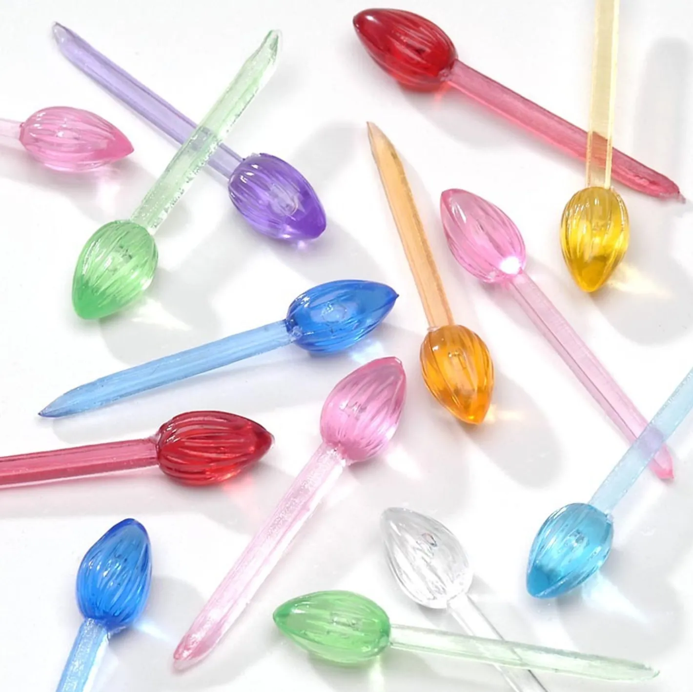 Darice 250 Pack 1/4" Mini Twist Pin Multi Color Ceramic Tree Plastic Replacement Light Bulbs P0661 Discount