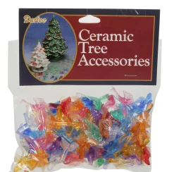Darice 100 Pack 1" Multi Color Ceramic Tree Plastic Replacement Bird Bulbs P0664 Outlet