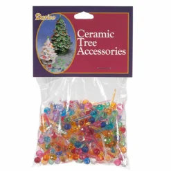 Darice 250 Pack 1/4" Multi Color Ceramic Tree Plastic Replacement Medium Globe Pins P0660 Clearance