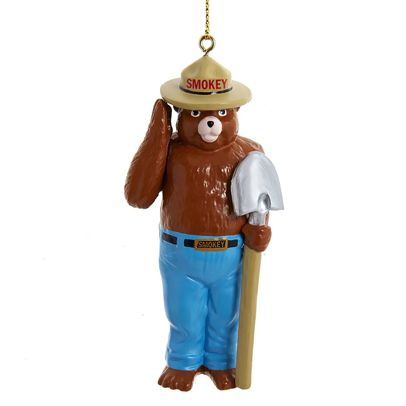 Kurt Adler 3.5" Smokey The Bear With Shovel Christmas Ornament SM1211 Clearance