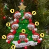 Polar X African American Christmas Tree Family of 7 Personalized Christmas Ornament AA827-7 New