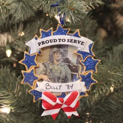 Polar X Armed Forces Military Picture Frame Personalized Christmas Ornament Discount