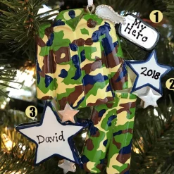 Polar X Armed Services Camo Army Uniform Personalized Christmas Ornament Best