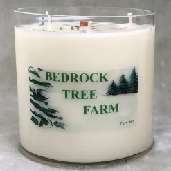 Bedrock Tree Farm 32 oz Fir Needle Scented Christmas Candle V32NAT