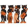 Beistle Vintage 17" Halloween Scat Cat Band Cutouts Decoration 01180 Online