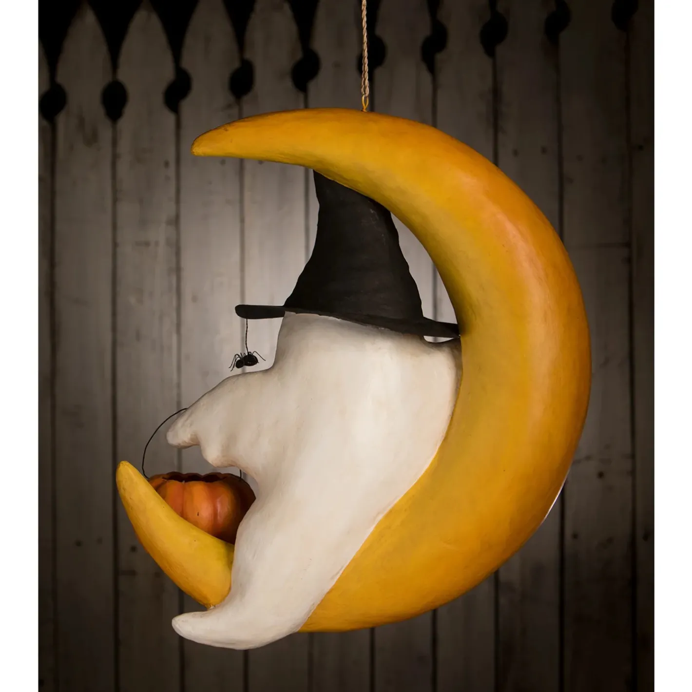 Bethany Lowe 19.5" Large Ghoulish Moon Paper Mache Halloween Decoration TJ3311 Sale