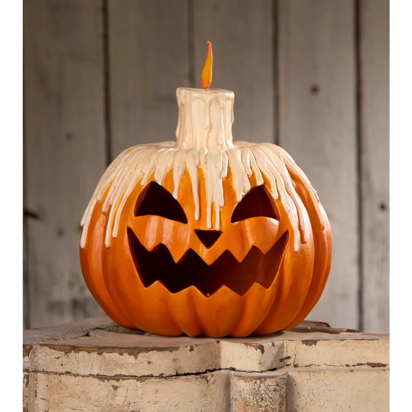 Bethany Lowe 9.5" Melting Midnight Glow Pumpkin Halloween Decoration TL4364 Best