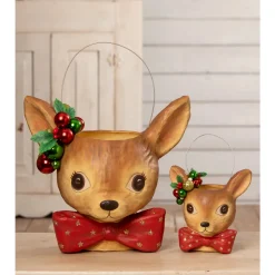 Bethany Lowe Fawnie Bucket Small or Large Christmas Decoration Online