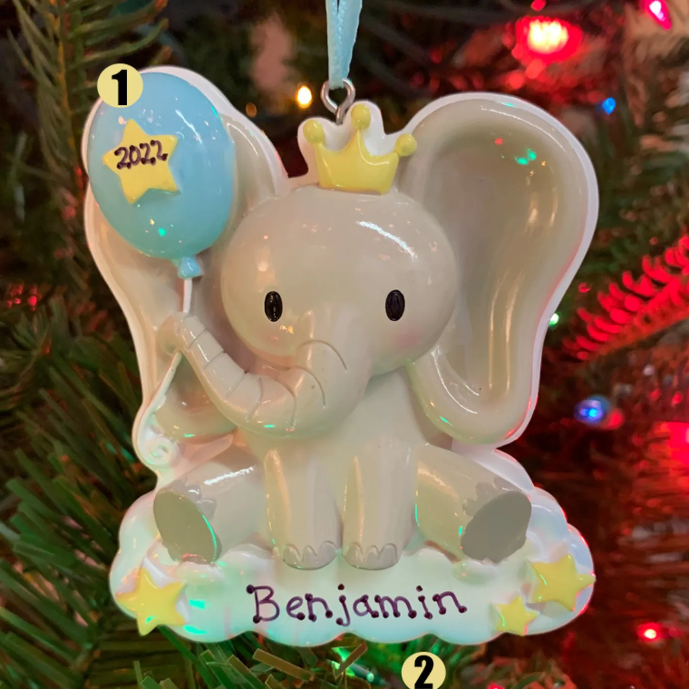 Polar X Boy Baby Elephant Personalized Christmas Ornament OR2361-M Outlet