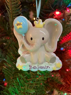 Polar X Boy Baby Elephant Personalized Christmas Ornament OR2361-M Outlet