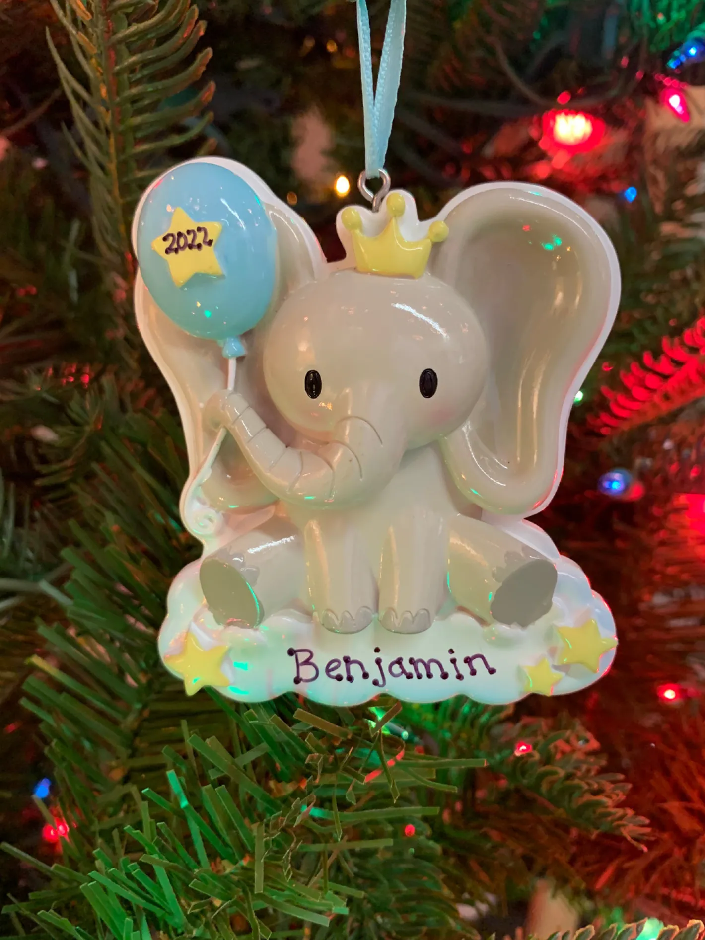 Polar X Boy Baby Elephant Personalized Christmas Ornament OR2361-M Outlet