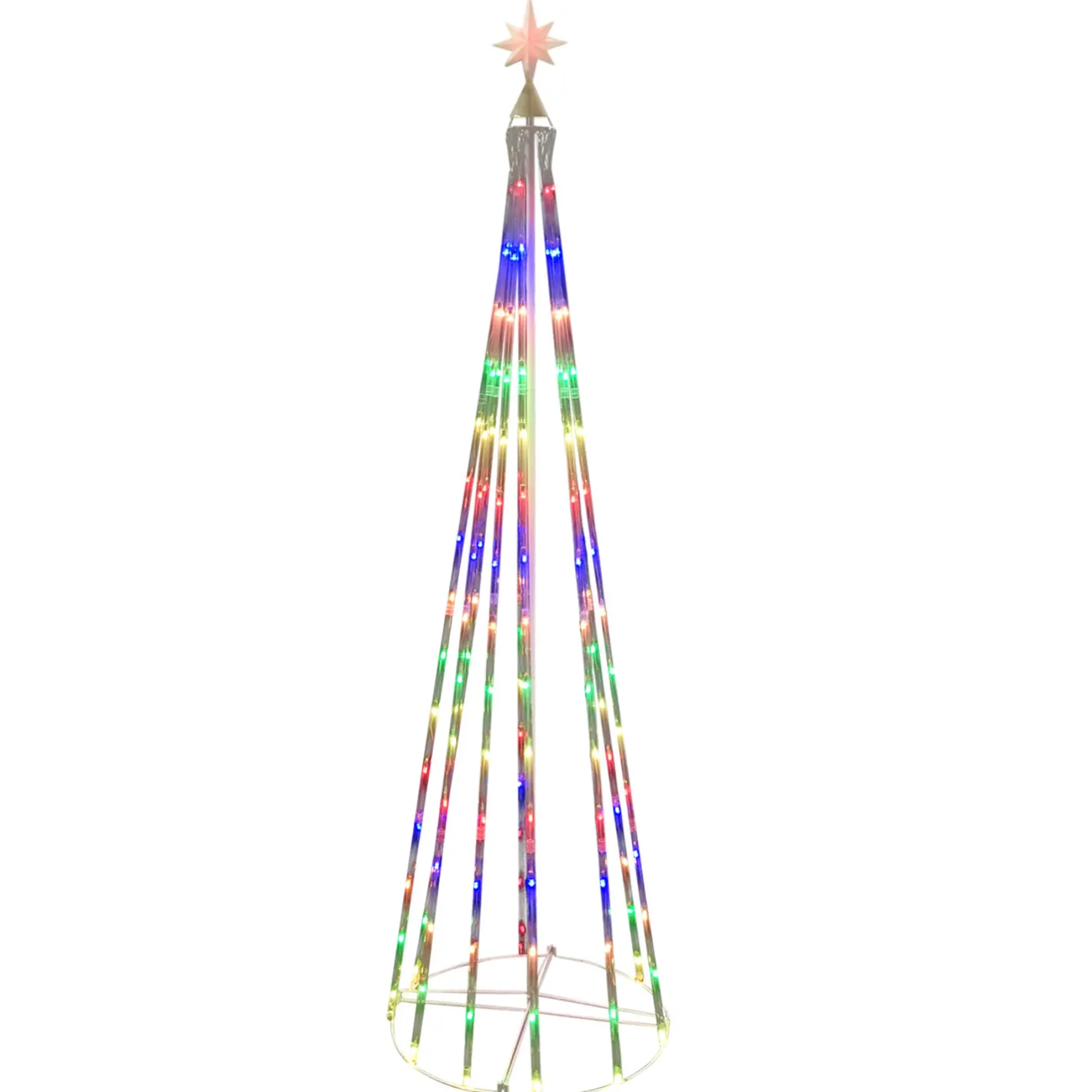 Brite Star 7' LED Lighted Cone Tree Light Show Outdoor Christmas Decoration 48-540-00 Hot