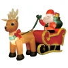 Brite Star 6' Santa in Sleigh with Reindeer Outdoor Christmas Inflatable Yard Decoration 49-030-00 Hot