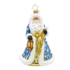 Christopher Radko Gilded Grandeur Santa Glass Christmas Ornament 1022314 Clearance