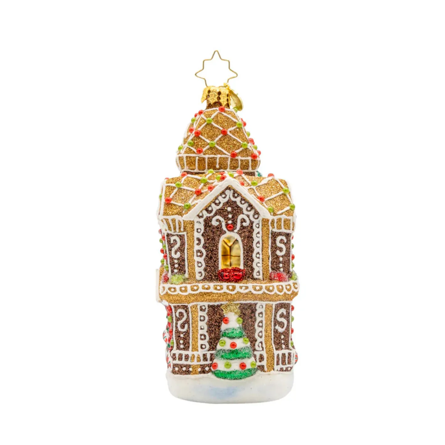 Christopher Radko Gingerbread Manor Glass Christmas Ornament 1022484 Hot