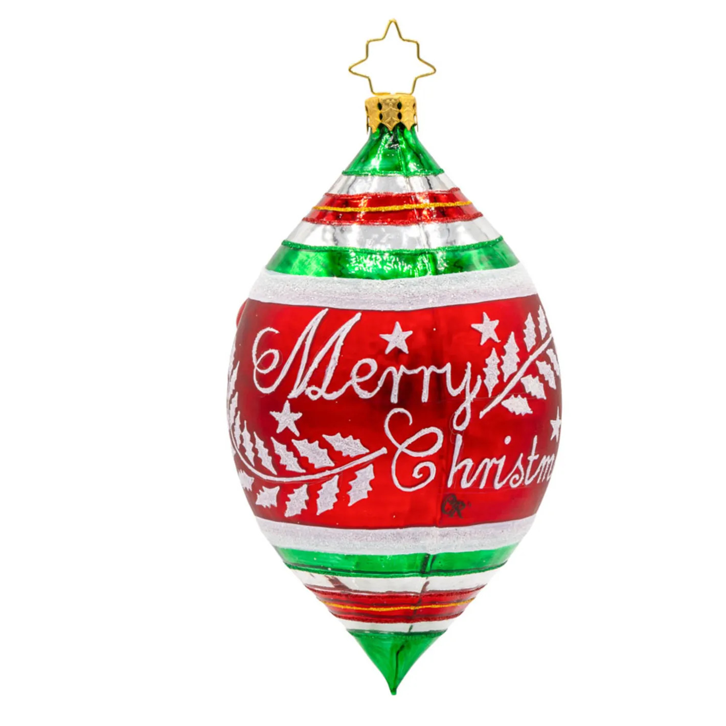 Christopher Radko Holly Jolly Christmas Glass Christmas Ornament 1022550 Outlet