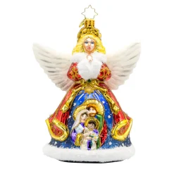 Christopher Radko Nativity Guardian Angel Glass Christmas Ornament 1022197 Hot