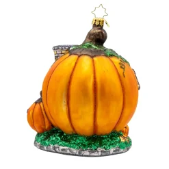 Christopher Radko Pumpkin Patch Abode Glass Halloween Ornament 1022285 Sale