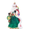 Christopher Radko Santa's Sparkling Keepsake Glass Christmas Ornament 1022012 Clearance