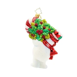 Christopher Radko Snowy Retro Cheer Glass Christmas Ornament 1022293 Discount