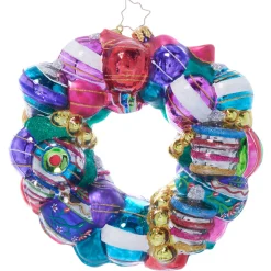 Christopher Radko Vintage Holiday Magic Glass Christmas Ornament 1022058 Hot