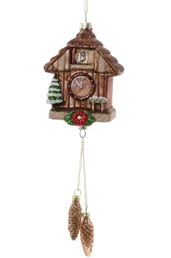 Cody Foster Co Cody Foster 9.25" Black Forest Cuckoo Clock Glass Christmas Ornament GO-8651 New