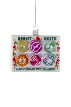 Cody Foster Co Cody Foster 3.25" Box of Shiny Bright Christmas Ornament Glass Christmas Ornament GL-155 Clearance