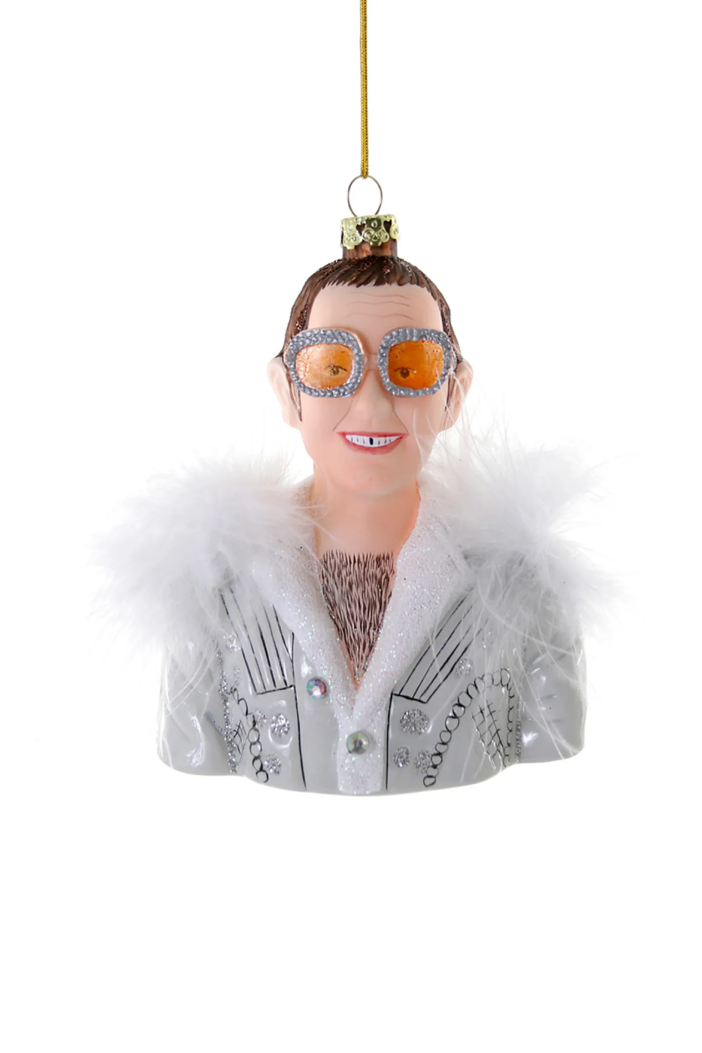 Cody Foster Co Cody Foster 5" Elton John Glass Christmas Ornament GO-8015 Best