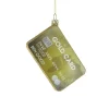 Cody Foster Co Cody Foster 3.75" Gold Card Glass Christmas Ornament GO-9921 New