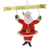 Cody Foster Co Cody Foster 6.75" Holly Jolly Christmas Santa Ornament RO-3252