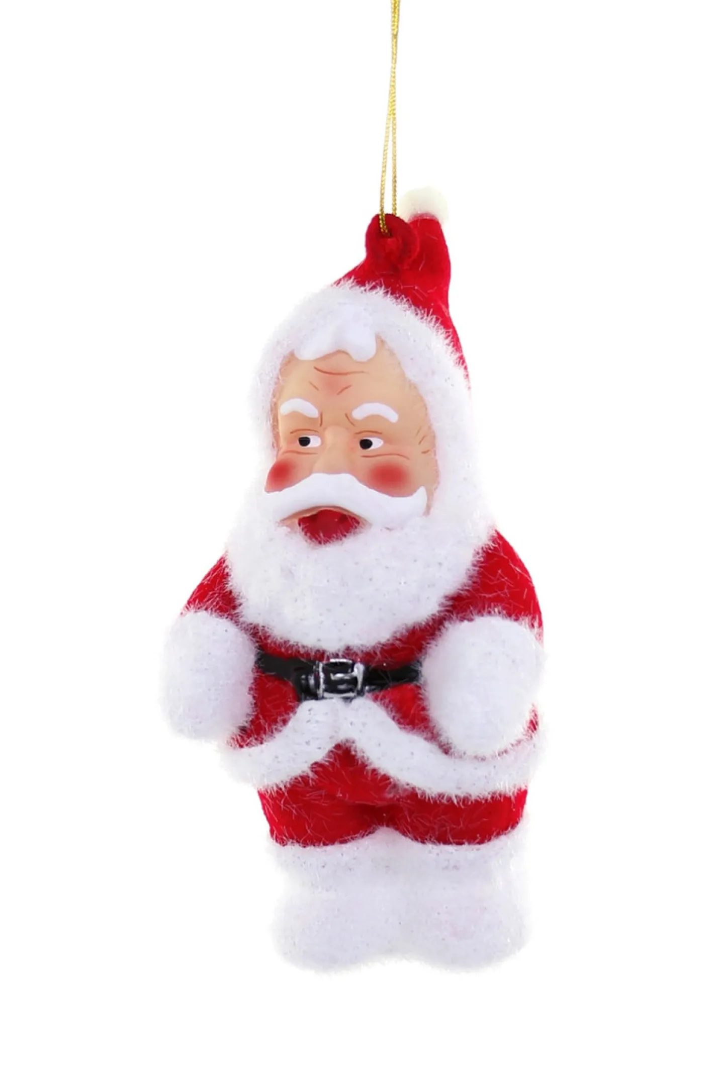 Cody Foster Co Cody Foster 4.5" Jolly Santa Glass Christmas Ornament GL-464-R Online