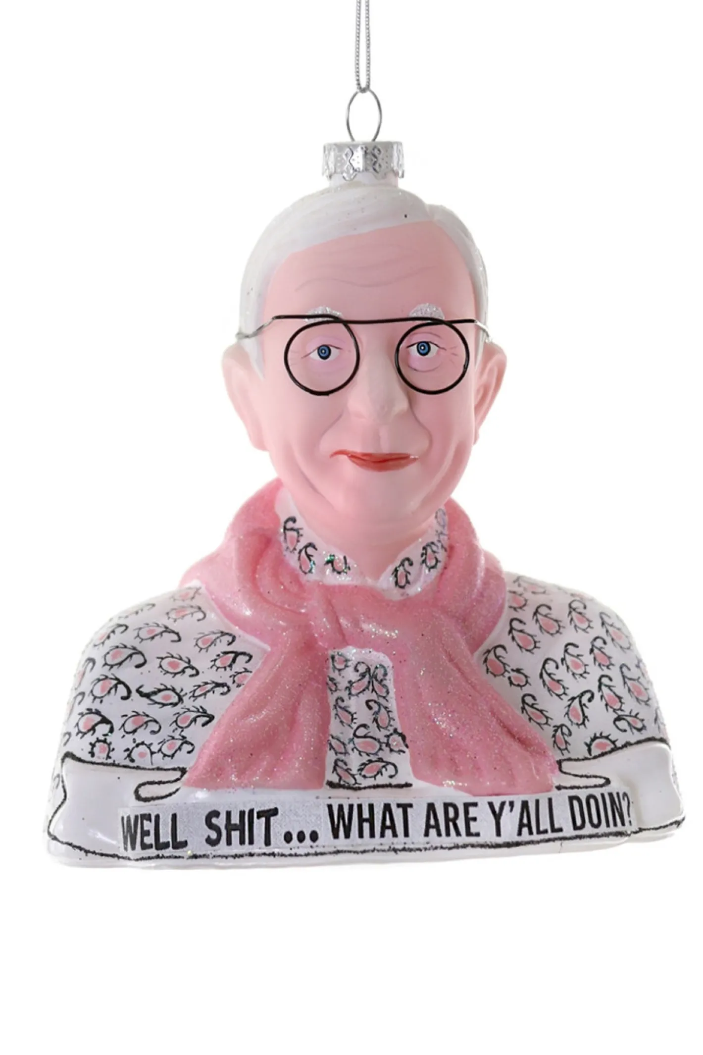 Cody Foster Co Cody Foster 5.25" Leslie Jordan Glass Christmas Ornament GO-8074 Discount