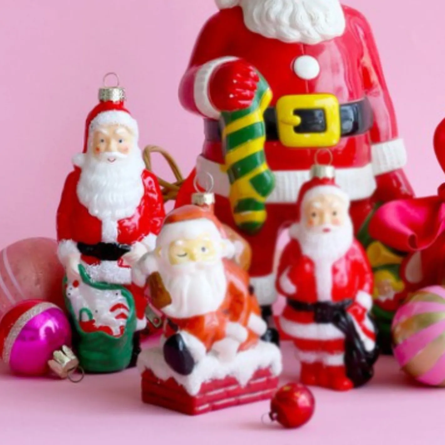 Cody Foster Co Cody Foster 6.25" Santa Blow Mold Glass Christmas Ornament GO-8880 Hot