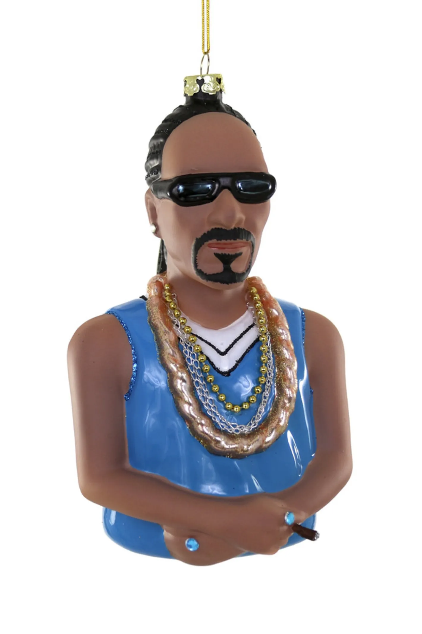 Cody Foster Co Cody Foster 5.5" Snoop Dog Glass Christmas Ornament GO-8869 Discount