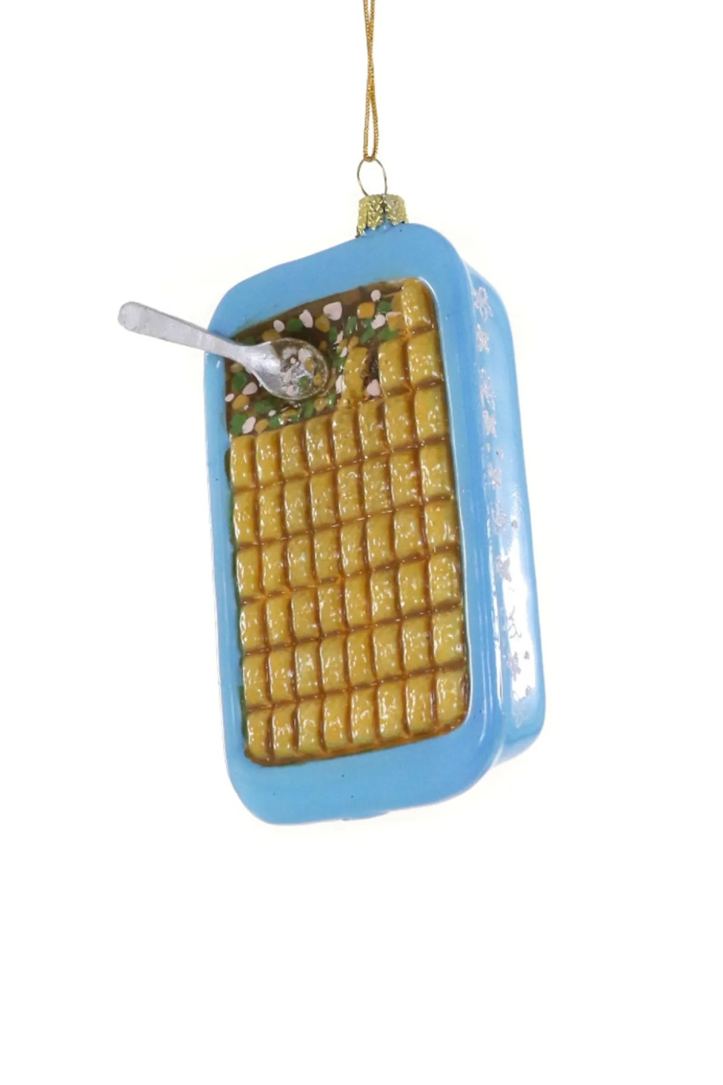 Cody Foster Co Cody Foster 5" Tater Tot Hot Dish Casserole Glass Christmas Ornament GO-8788