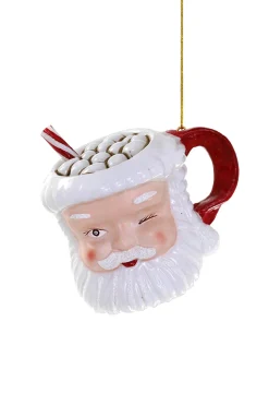 Cody Foster Co Cody Foster 3.5" Vintage Santa Mug Glass Christmas Ornament GO-9534 Sale