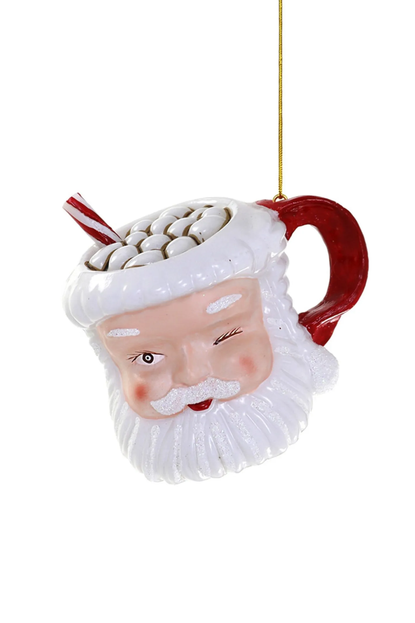 Cody Foster Co Cody Foster 3.5" Vintage Santa Mug Glass Christmas Ornament GO-9534 Sale