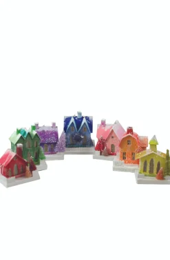 Cody Foster Co Cody Foster Set of 7 Spectrum Vintage Putz Christmas House Ornament PO-1077-S Discount