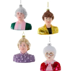 Cody Foster Co Cody Foster Set of 4 The Golden Girls Glass Christmas Ornaments GO-6656-GG Outlet