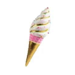 December Diamonds 29.5" Large Hanging Pink and Gold Ice Cream Christmas Figure 08-08842 Hot