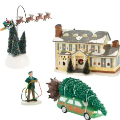Department 56 4 Piece Christmas Vacation Village Starter Set New
