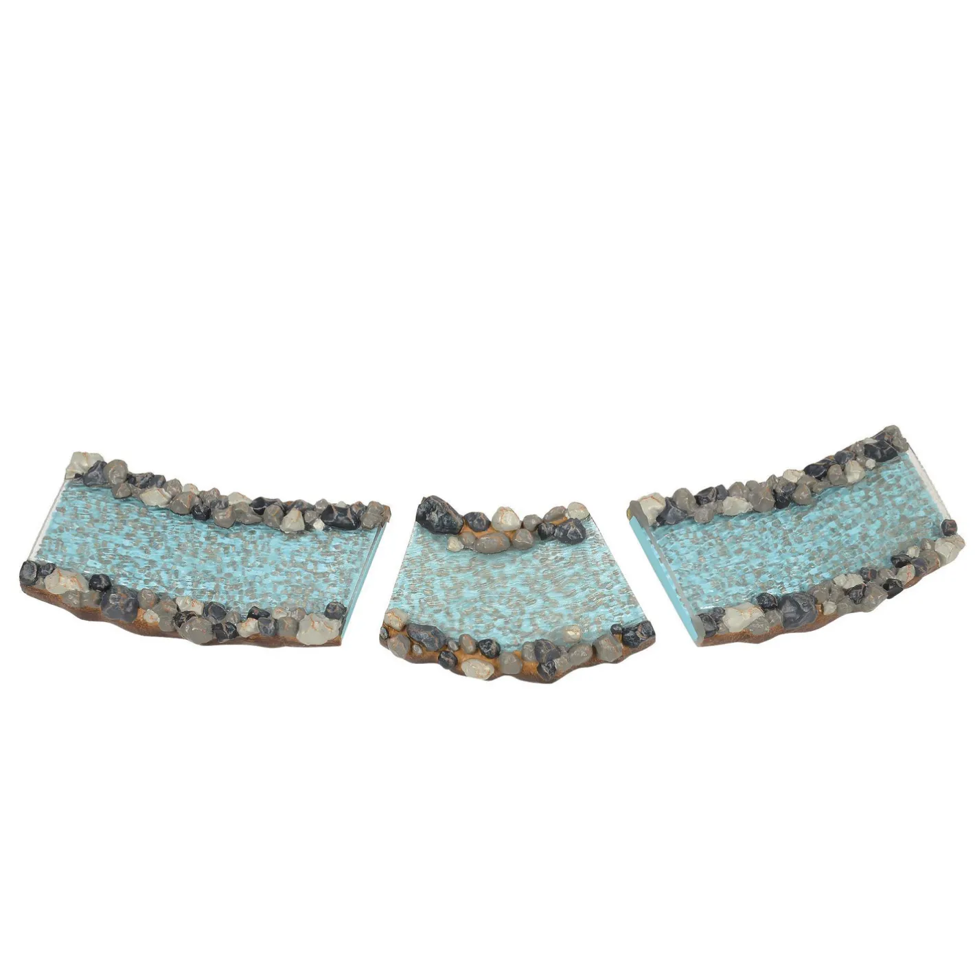 Department 56 Christmas Village Accessory Babbling Brook Set of 3 6014556